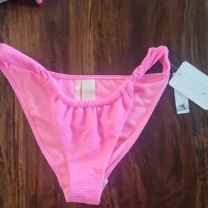 GIANNI BINI Pink Bikini Bottoms SZ L NWT